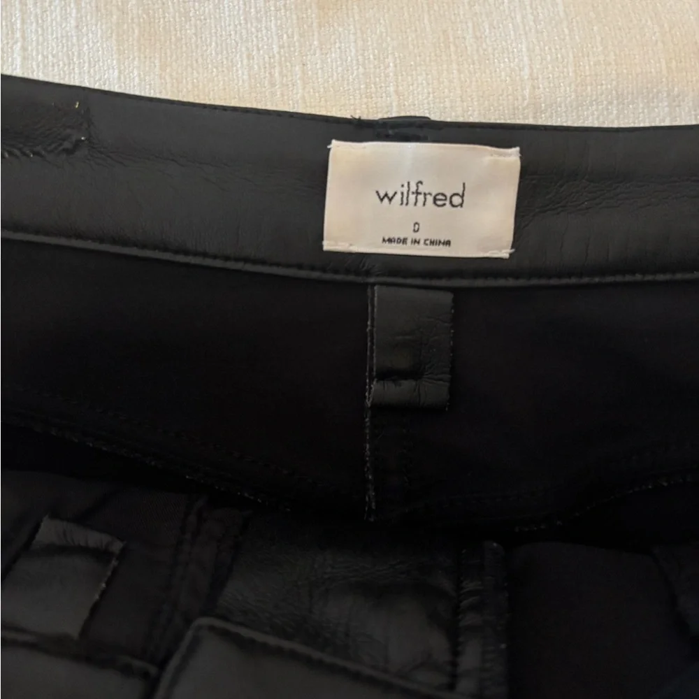 Aritzia Black Faux Leather Pencil Skirt - Picture 2 of 3